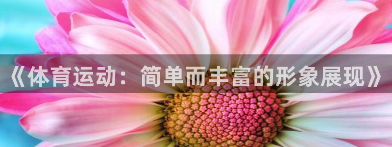 意昂5Kgame4开户：《体育运动：简单而丰富的形象展现》